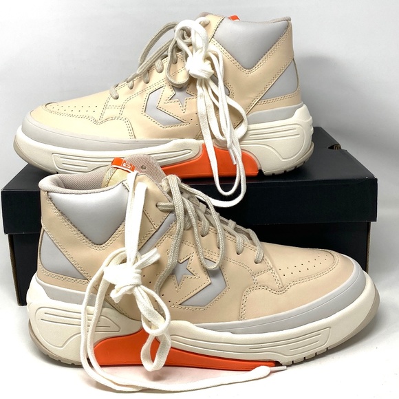 Converse Weapon CX Shoes Mid Top Grey Egret Leather Women’s Size Sneaker 171605C - Picture 2 of 11